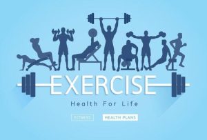 Fitness trainer helping with weight loss workout session in gym